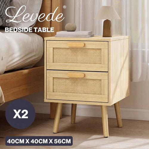 Levede bedside table rattan - bedside, 2
