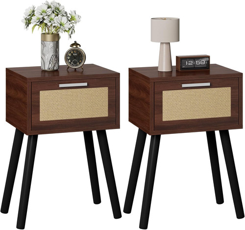 Stylish rattan nightstand - stylish, set