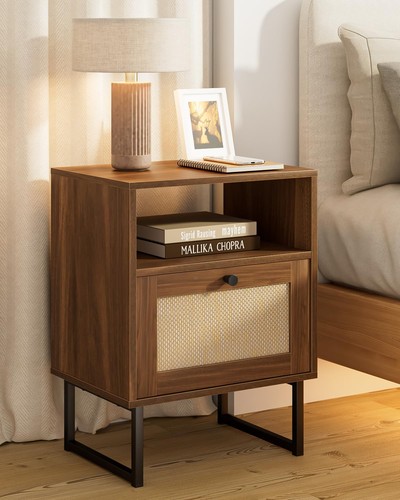 Rattan bedside table - rattan,