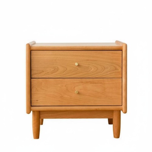 Nightstand with rattan drawer - nightstand,