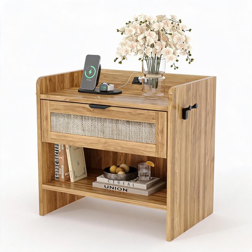Boho rattan nightstand type - rattan, type-c