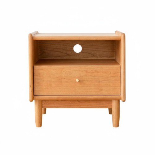 Nightstand with rattan - nightstand,
