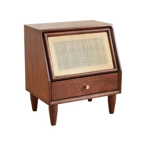 Bedside storage cabinet rattan - bedside,