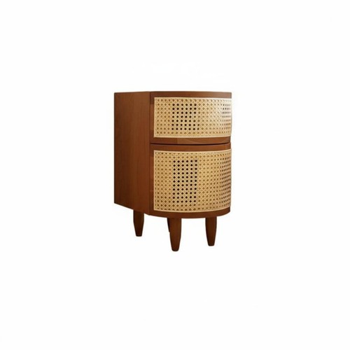 Woven bedside table - bedside, high-leg