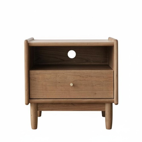 Nightstand with rattan drawer - rattan,