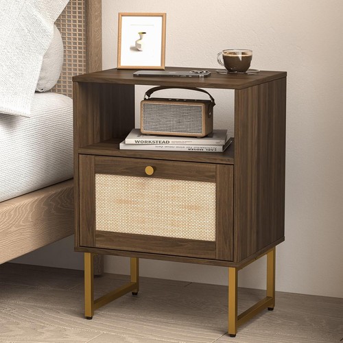 Jerx rattan bedside - bedside, table