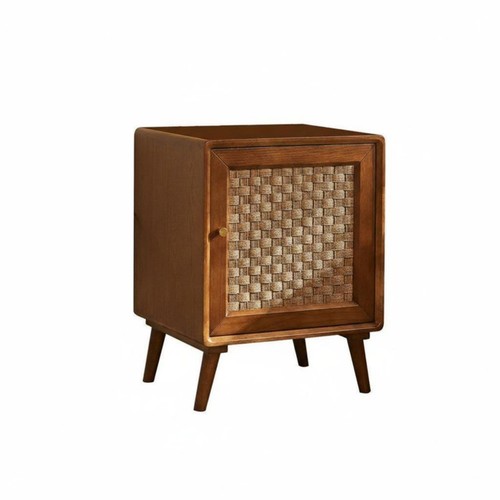 Rattan drawer nightstand - drawer,